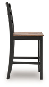 Wildenauer Brown/Black Counter Height Barstool D634-124 - Ornate Home