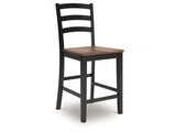 Wildenauer Brown/Black Counter Height Barstool (Set of 2) - Ornate Home