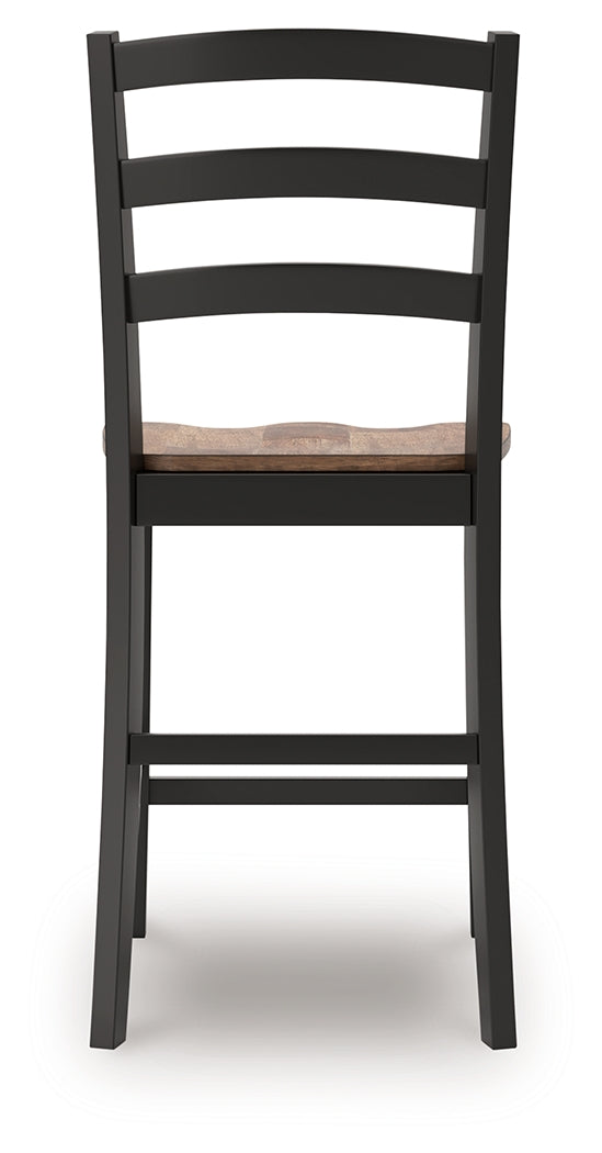 Wildenauer Brown/Black Counter Height Barstool (Set of 2) - Ornate Home
