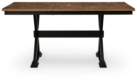 Wildenauer Brown/Black Counter Height Butterfly Extension Table - Ornate Home