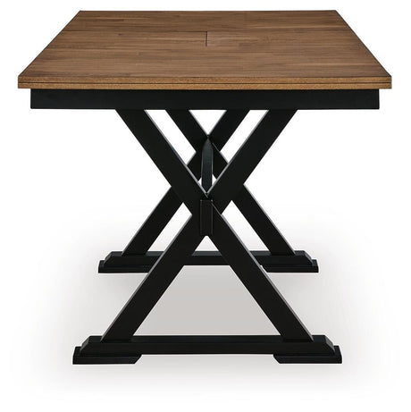 Wildenauer Brown/Black Counter Height Butterfly Extension Table - Ornate Home