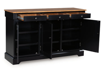 Wildenauer Brown/Black Dining Room Buffet - Ornate Home