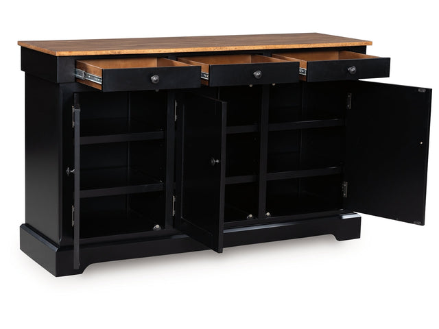 Wildenauer Brown/Black Dining Room Buffet - Ornate Home