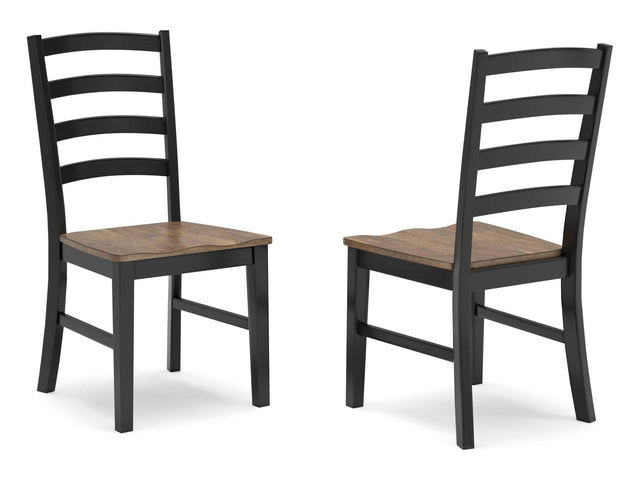 Wildenauer Brown & Black Dining Room Chair (Set of 2) (Online Special Price) - Ornate Home