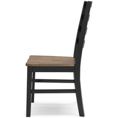 Wildenauer Brown & Black Dining Room Chair (Set of 2) - Ornate Home