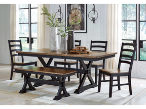 Wildenauer Brown & Black Dining Room Set / 6pc (Online Special Price) - Ornate Home