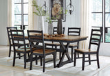 Wildenauer Brown & Black Dining Room Set / 8pc - Ornate Home