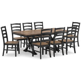 Wildenauer Brown & Black Dining Room Set / 9pc - Ornate Home