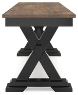 Wildenauer Brown/Black Dining Table, 2 Chairs and 2 Benches (Online Special Price) - Ornate Home