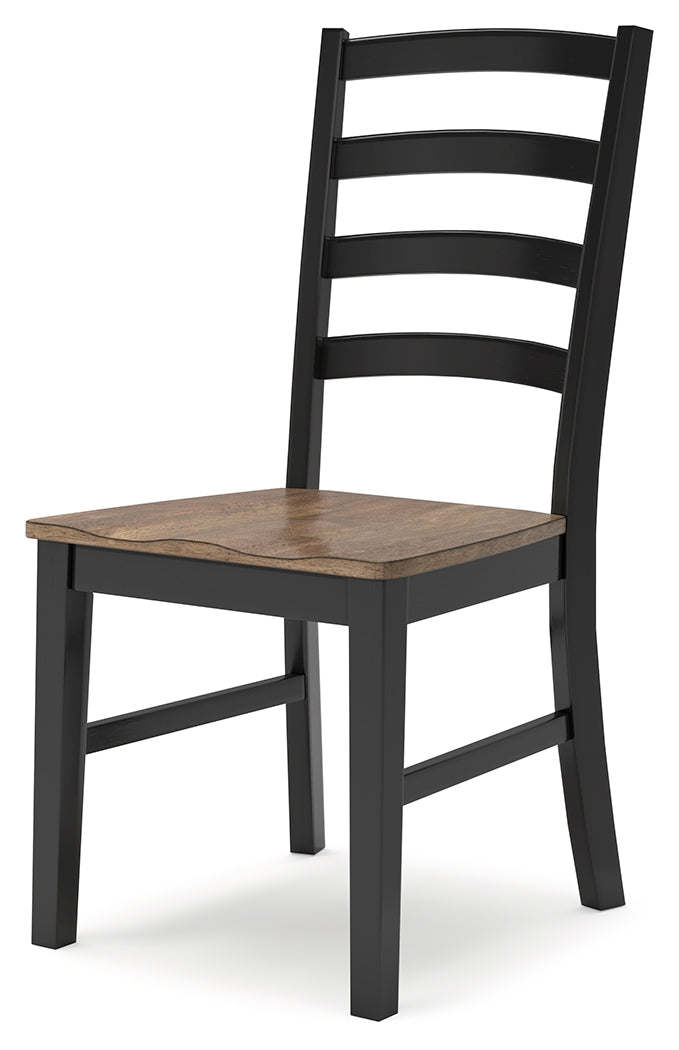 Wildenauer Brown/Black Dining Table, 2 Chairs and 2 Benches (Online Special Price) - Ornate Home