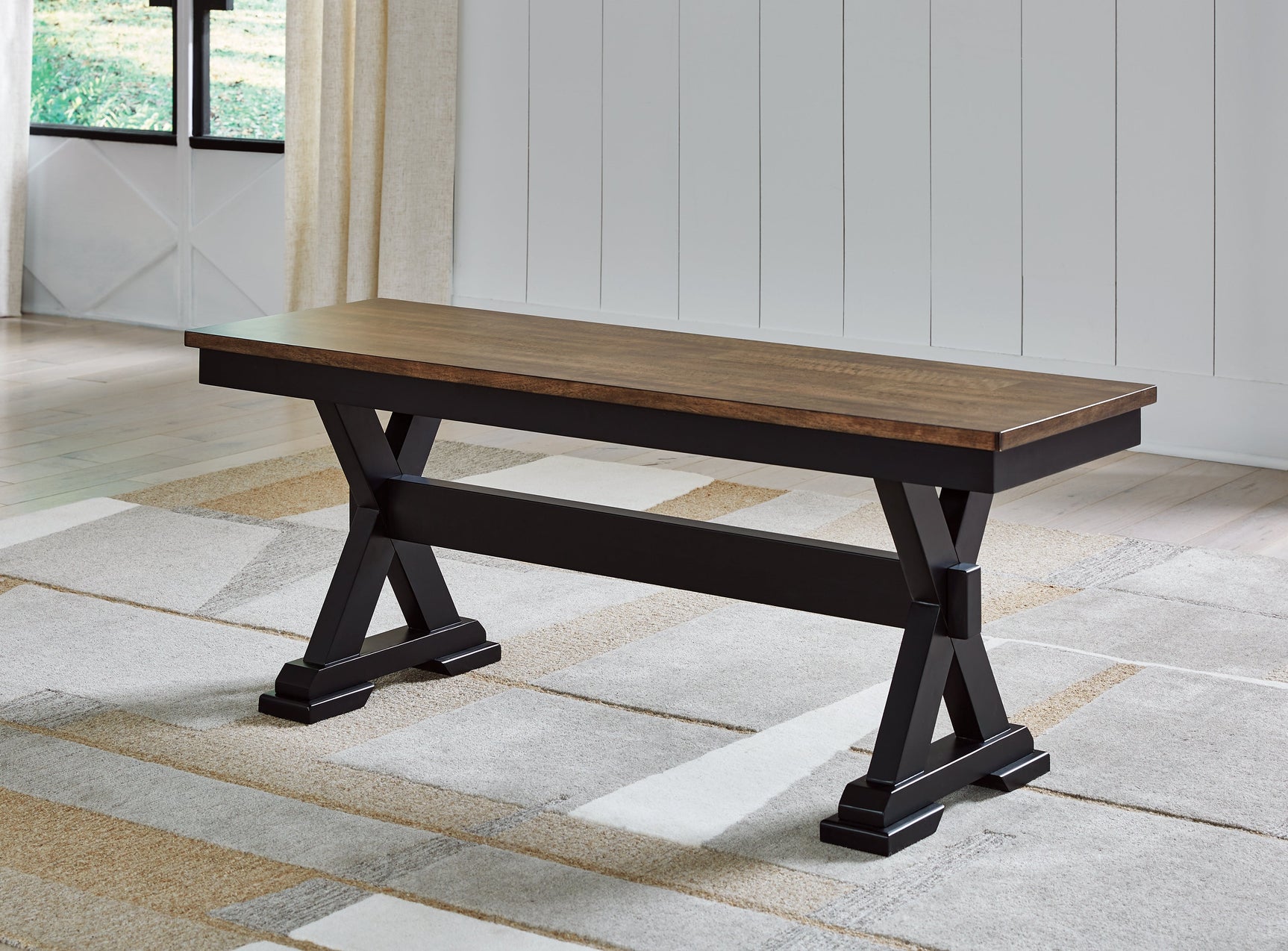 Wildenauer Brown/Black Dining Table, 2 Chairs and 2 Benches (Online Special Price) - Ornate Home