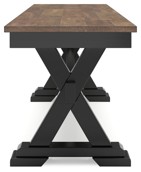 Wildenauer Brown/Black Dining Table, 2 Chairs and 2 Benches - Ornate Home