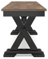 Wildenauer Brown/Black Dining Table, 2 Chairs and 2 Benches - Ornate Home