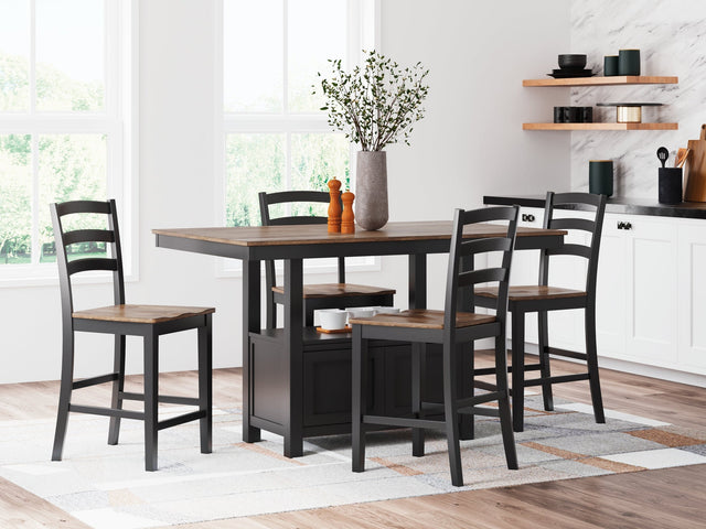 Wildenauer Brown/Black Dining Table w/4 Chairs (Online Special Price) - Ornate Home