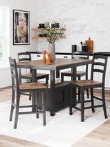 Wildenauer Brown/Black Dining Table w/4 Chairs (Online Special Price) - Ornate Home