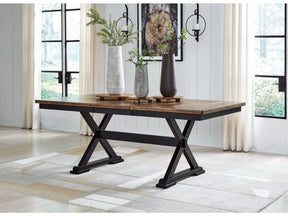 Wildenauer Brown & Black Dining Table w/ Extension (Online Special Price) - Ornate Home