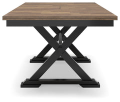 Wildenauer Brown & Black Dining Table w/ Extension - Ornate Home