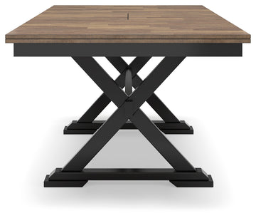 Wildenauer Brown & Black Dining Table w/ Extension - Ornate Home