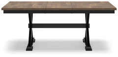Wildenauer Brown & Black Dining Table w/ Extension - Ornate Home