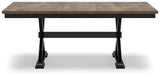 Wildenauer Brown & Black Dining Table w/ Extension - Ornate Home