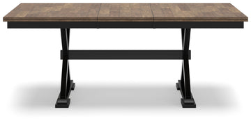 Wildenauer Brown & Black Dining Table w/ Extension - Ornate Home