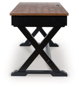 Wildenauer Brown/Black Home Office Desk (Online Special Price) - Ornate Home