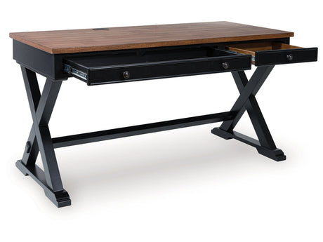 Wildenauer Brown/Black Home Office Desk - Ornate Home