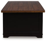 Wildenauer Brown/Black Lift Top Cocktail Table (Online Special Price) - Ornate Home