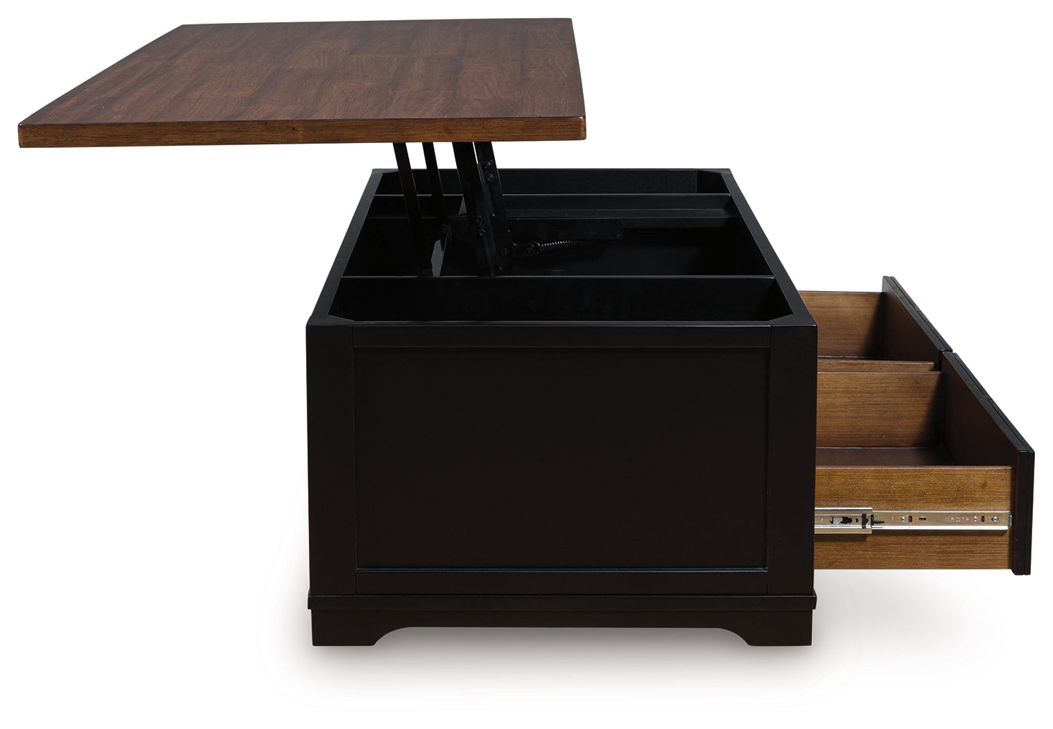 Wildenauer Brown/Black Lift Top Cocktail Table (Online Special Price) - Ornate Home
