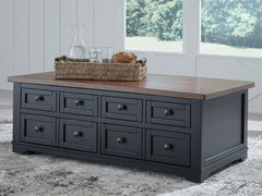 Wildenauer Brown/Black Lift Top Cocktail Table - Ornate Home