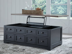 Wildenauer Brown/Black Lift Top Cocktail Table - Ornate Home