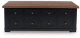 Wildenauer Brown/Black Lift-top Coffee Table and 2 Chairside End Tables - Ornate Home
