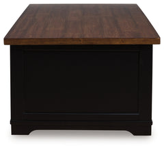 Wildenauer Brown/Black Lift-top Coffee Table and 2 Chairside End Tables - Ornate Home