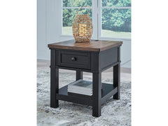 Wildenauer Brown/Black Rectangular End Table - Ornate Home
