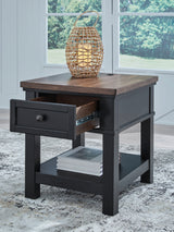 Wildenauer Brown/Black Rectangular End Table - Ornate Home