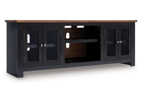Wildenauer Brown/Black XL TV Stand w/Fireplace Option - Ornate Home