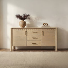 Wiley Natural 3 Drawer Sideboard - Ornate Home