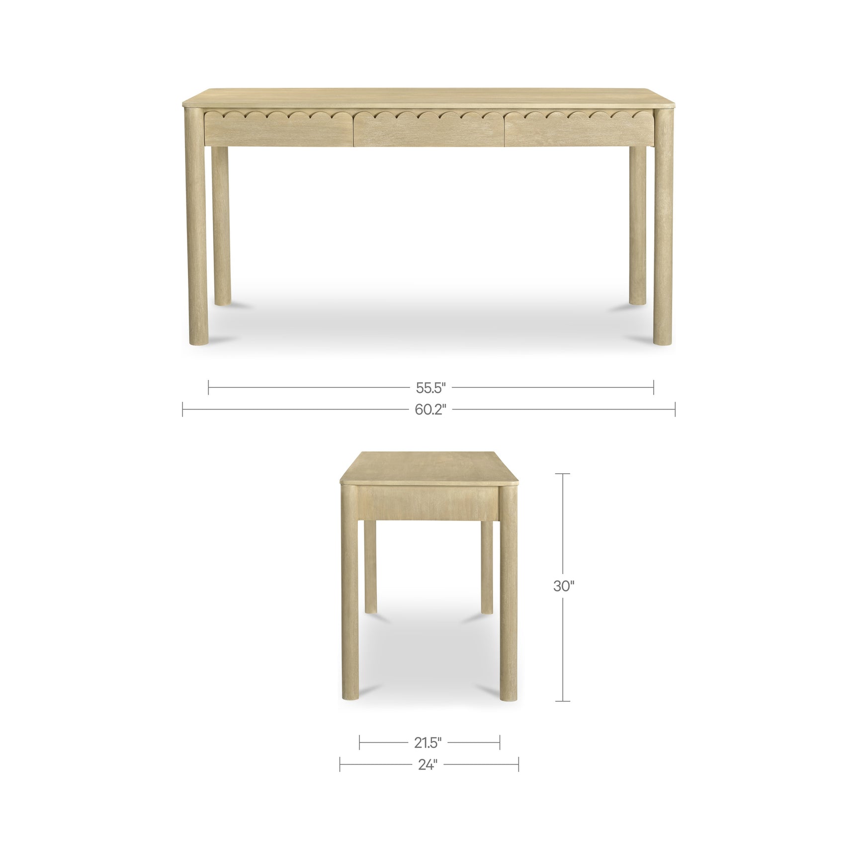 Wiley Natural Desk - Ornate Home