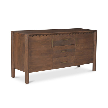 Wiley Vintage Brown 3 Drawer Sideboard - Ornate Home