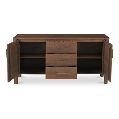 Wiley Vintage Brown 3 Drawer Sideboard - Ornate Home