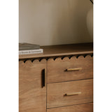 Wiley Vintage Brown 3 Drawer Sideboard - Ornate Home