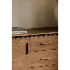 Wiley Vintage Brown 3 Drawer Sideboard - Ornate Home