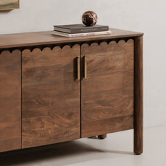 Wiley Vintage Brown 4 Door Sideboard - Ornate Home