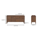 Wiley Vintage Brown 4 Door Sideboard - Ornate Home