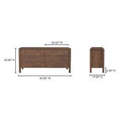 Wiley Vintage Brown Dresser - Ornate Home