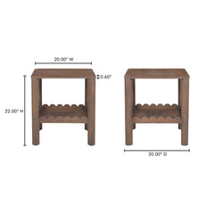 Wiley Vintage Brown Side Table - Ornate Home