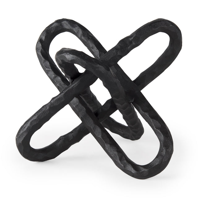 Wilhelm Black Large Metal Link Decor Object - Ornate Home