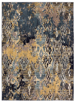 Wilhelm Indigo Breach 5'3 X 7'6" Area Rug - Ornate Home