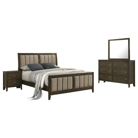 Wilkes Dark Cocoa 4-piece California King Bedroom Set - Ornate Home