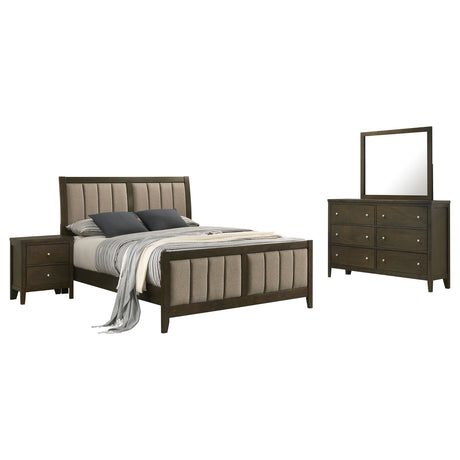 Wilkes Dark Cocoa 4-piece Eastern King Bedroom Set - Ornate Home